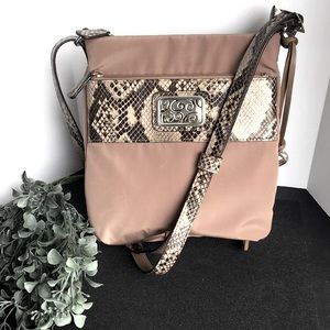 Brighton Retired Mingle Microfiber Crossbody Bag (Python)